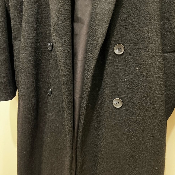 ASOS / MONKI BLACK BOUCLE DOUBLE BREASTED COAT - Picture 9 of 10